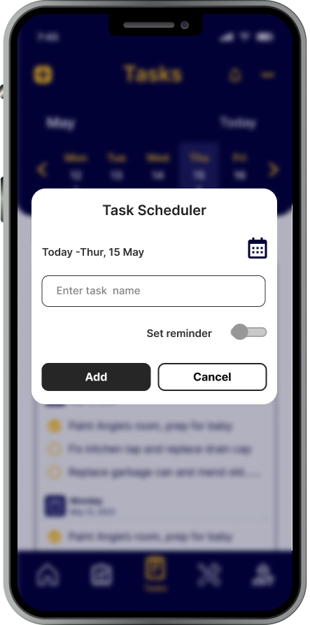 my task aded